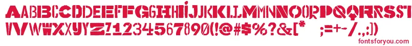 Bakuninstencil Font – Red Fonts