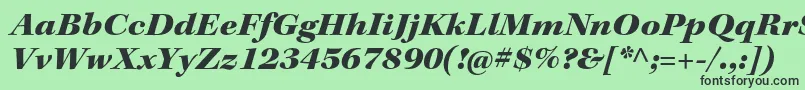 KeplerstdBlackextitsubh Font – Black Fonts on Green Background