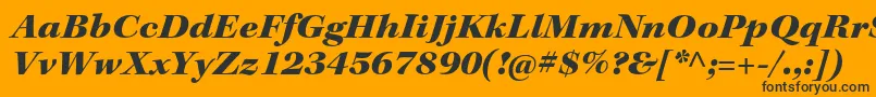 KeplerstdBlackextitsubh Font – Black Fonts on Orange Background