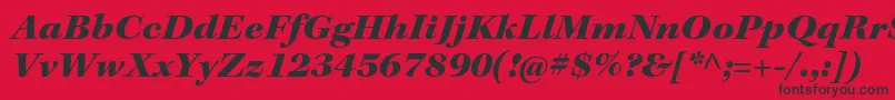 フォントKeplerstdBlackextitsubh – 赤い背景に黒い文字