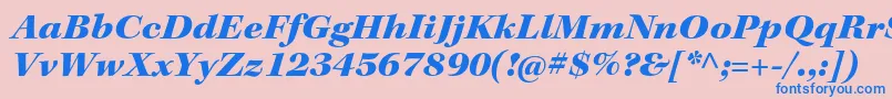 KeplerstdBlackextitsubh Font – Blue Fonts on Pink Background