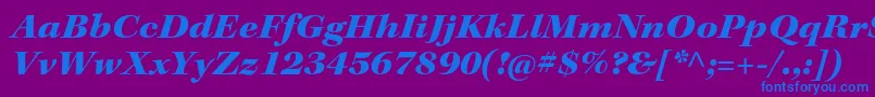 KeplerstdBlackextitsubh Font – Blue Fonts on Purple Background