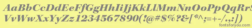 KeplerstdBlackextitsubh Font – Gray Fonts on Yellow Background