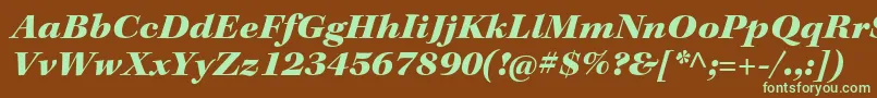 KeplerstdBlackextitsubh Font – Green Fonts on Brown Background