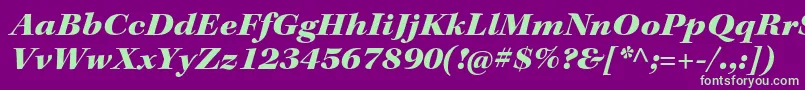 KeplerstdBlackextitsubh Font – Green Fonts on Purple Background