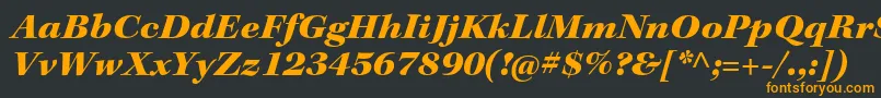 KeplerstdBlackextitsubh Font – Orange Fonts on Black Background