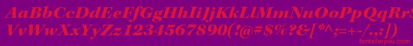 KeplerstdBlackextitsubh Font – Red Fonts on Purple Background