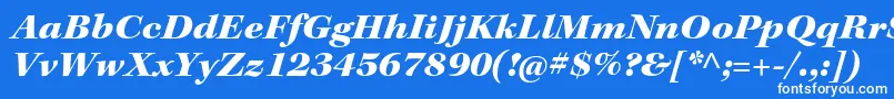 KeplerstdBlackextitsubh Font – White Fonts on Blue Background