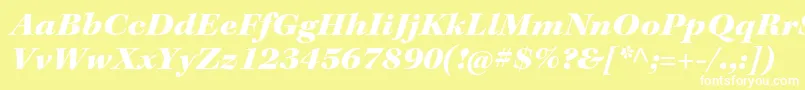 KeplerstdBlackextitsubh Font – White Fonts on Yellow Background