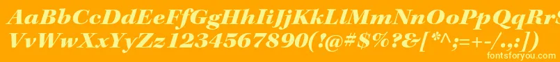 Weitere Informationen zur KeplerstdBlackextitsubh-Schriftart KeplerstdBlackextitsubh-Schriftart – Gelbe Schriften auf orangefarbenem Hintergrund