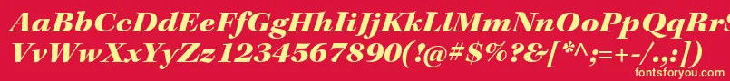KeplerstdBlackextitsubh Font – Yellow Fonts on Red Background
