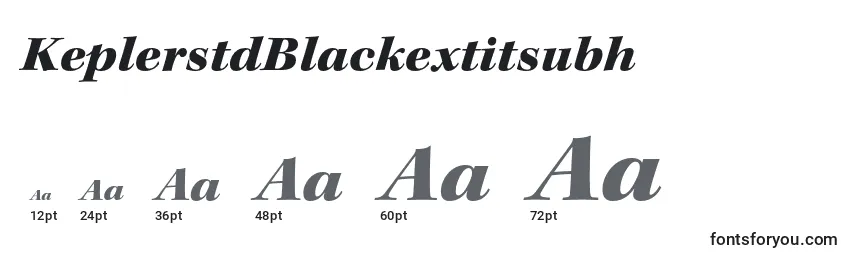 KeplerstdBlackextitsubh Font Sizes