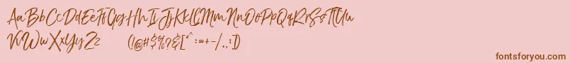 TheBraggestDemo Font – Brown Fonts on Pink Background