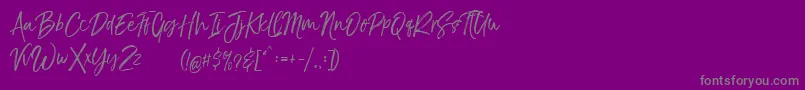 TheBraggestDemo Font – Gray Fonts on Purple Background
