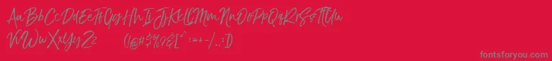 TheBraggestDemo Font – Gray Fonts on Red Background