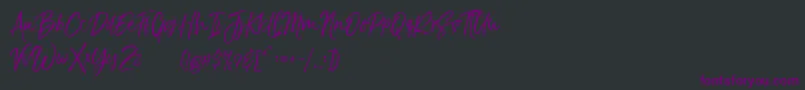 TheBraggestDemo Font – Purple Fonts on Black Background