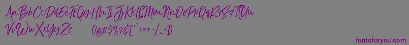 TheBraggestDemo Font – Purple Fonts on Gray Background