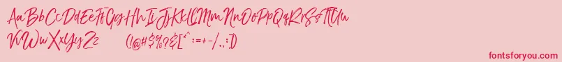 TheBraggestDemo Font – Red Fonts on Pink Background