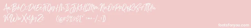 TheBraggestDemo Font – White Fonts on Pink Background
