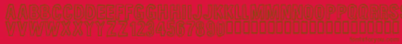 Unfinishedsympathy-fontti – ruskeat fontit punaisella taustalla