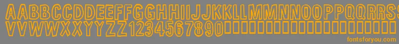 Unfinishedsympathy-Schriftart – Orangefarbene Schriften auf grauem Hintergrund