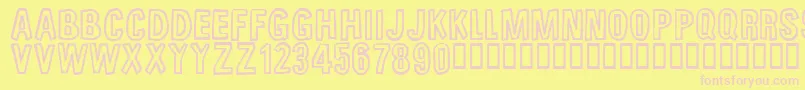 Unfinishedsympathy Font – Pink Fonts on Yellow Background