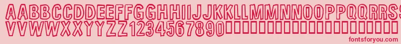 フォントUnfinishedsympathy – ピンクの背景に赤い文字