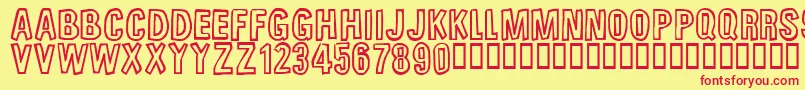 Unfinishedsympathy Font – Red Fonts on Yellow Background