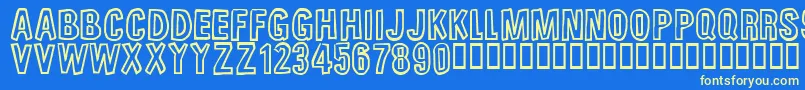 Unfinishedsympathy Font – Yellow Fonts on Blue Background