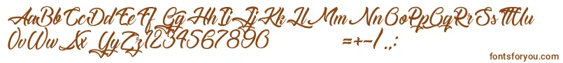 Шрифт TheBlacksmith – коричневые шрифты на белом фоне