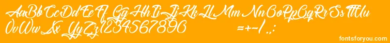 TheBlacksmith Font – White Fonts on Orange Background