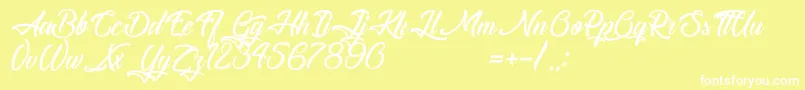TheBlacksmith Font – White Fonts on Yellow Background