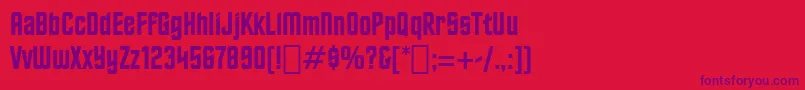 StarTrekBt Font – Purple Fonts on Red Background