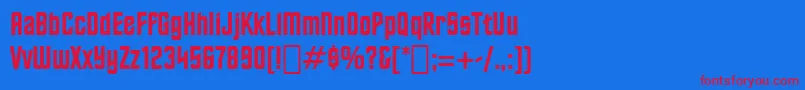 StarTrekBt Font – Red Fonts on Blue Background