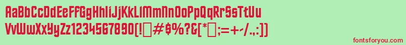 StarTrekBt Font – Red Fonts on Green Background