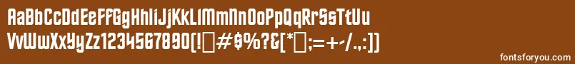 StarTrekBt Font – White Fonts on Brown Background