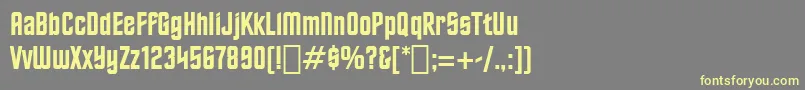 StarTrekBt Font – Yellow Fonts on Gray Background