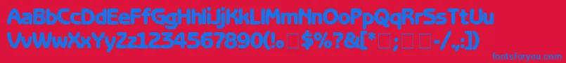 BenguiatGothicBlack Font – Blue Fonts on Red Background