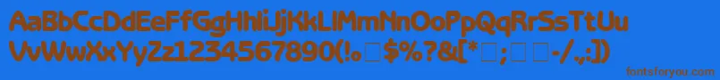 BenguiatGothicBlack Font – Brown Fonts on Blue Background