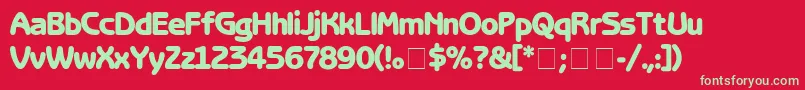 BenguiatGothicBlack Font – Green Fonts on Red Background