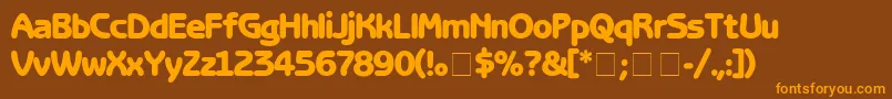 BenguiatGothicBlack Font – Orange Fonts on Brown Background