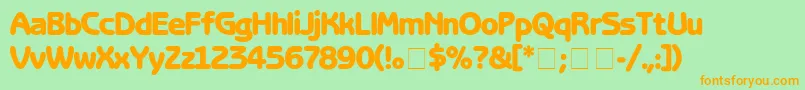 BenguiatGothicBlack Font – Orange Fonts on Green Background
