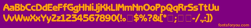 BenguiatGothicBlack Font – Orange Fonts on Purple Background