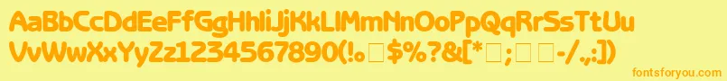 BenguiatGothicBlack Font – Orange Fonts on Yellow Background