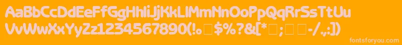 BenguiatGothicBlack Font – Pink Fonts on Orange Background