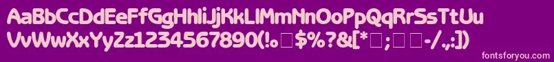 BenguiatGothicBlack Font – Pink Fonts on Purple Background