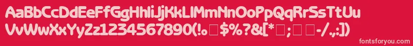 BenguiatGothicBlack Font – Pink Fonts on Red Background
