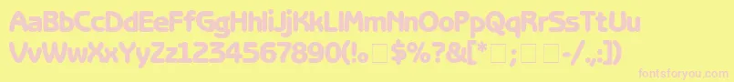BenguiatGothicBlack Font – Pink Fonts on Yellow Background