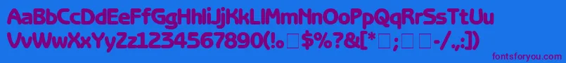 BenguiatGothicBlack Font – Purple Fonts on Blue Background