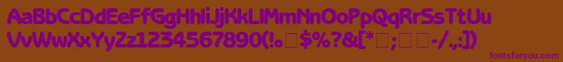 BenguiatGothicBlack Font – Purple Fonts on Brown Background